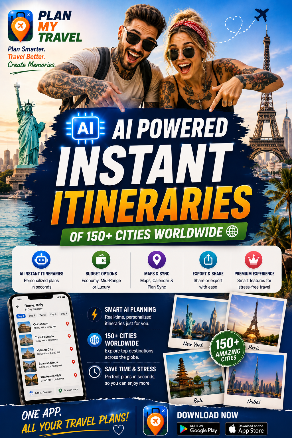 Plan My Travel - AI-powered itineraries for couples