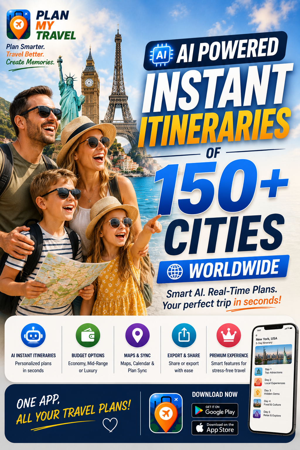 Plan My Travel - AI-powered itineraries for family trips
