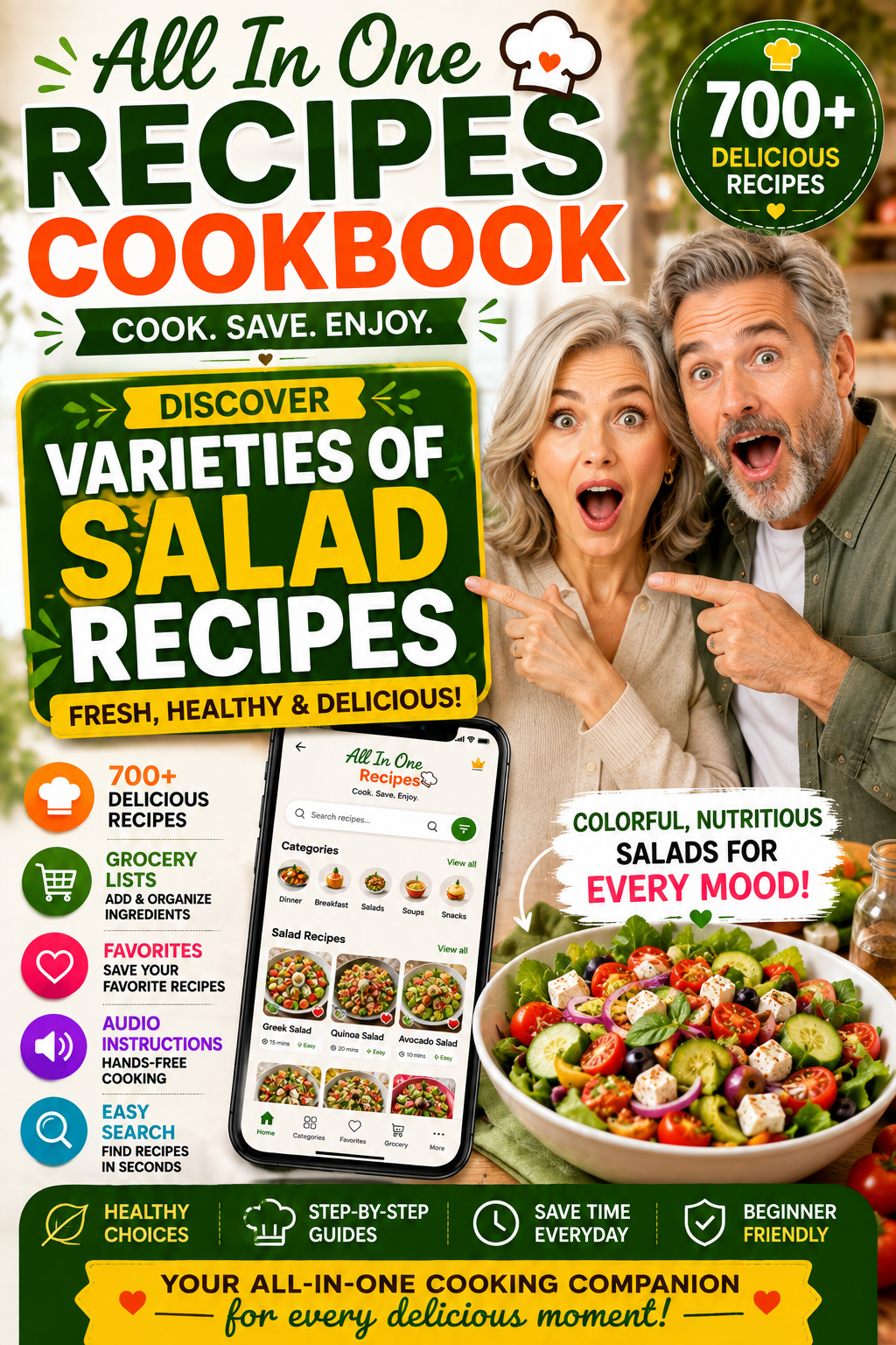 Salads recipes poster