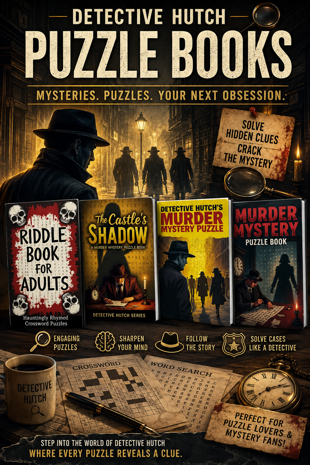 Detective Hutch puzzle books